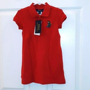 Ralph Lauren Girls Red Polo Style Dress. Size 3T